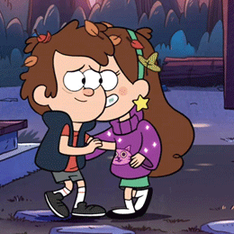 The Awkward Sibling Hug from Gravity Falls